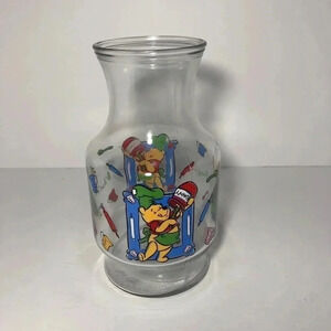 Vintage DISNEY Winnie the Pooh  Glass Container